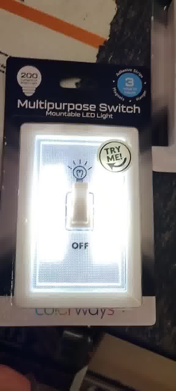 A battery-powered light switch delivered to Gary, Indiana seniors during a power outage